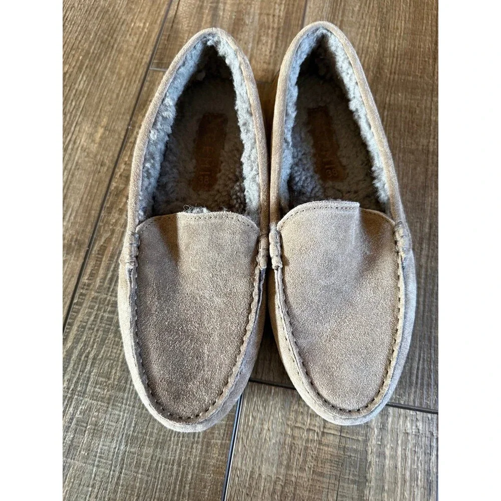 Women’s M.GEMI The Felize Shearling Moccasin Sz. 38 Mushroom